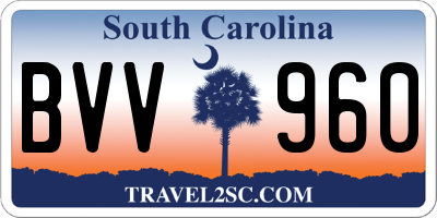 SC license plate BVV960