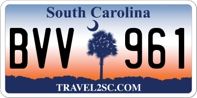 SC license plate BVV961