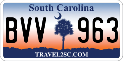 SC license plate BVV963