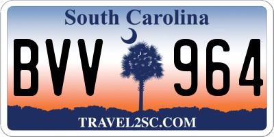 SC license plate BVV964