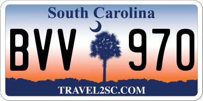 SC license plate BVV970
