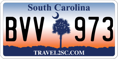 SC license plate BVV973