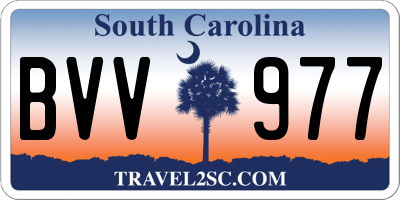 SC license plate BVV977