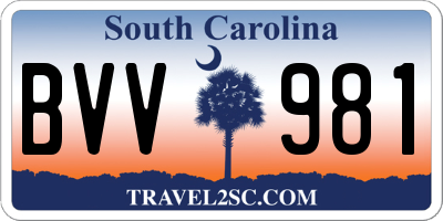 SC license plate BVV981