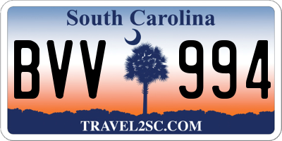 SC license plate BVV994