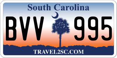 SC license plate BVV995