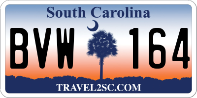 SC license plate BVW164