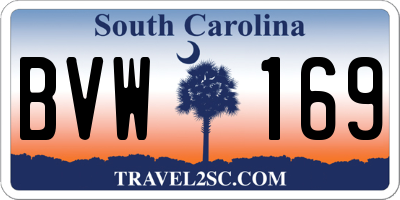 SC license plate BVW169