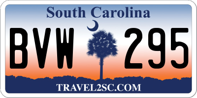 SC license plate BVW295