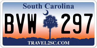 SC license plate BVW297