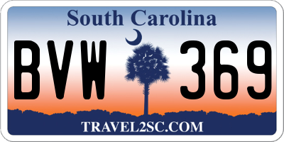 SC license plate BVW369