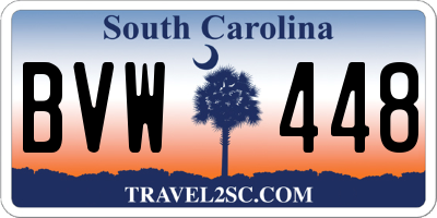 SC license plate BVW448