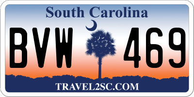 SC license plate BVW469