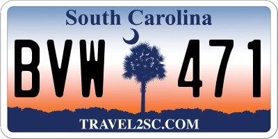 SC license plate BVW471