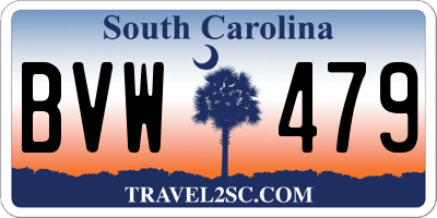 SC license plate BVW479