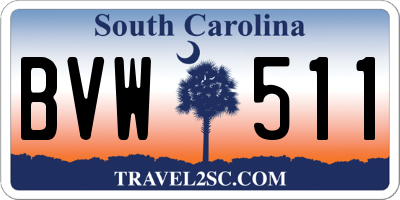SC license plate BVW511