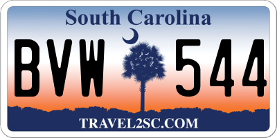 SC license plate BVW544