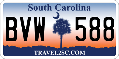 SC license plate BVW588