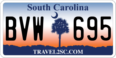 SC license plate BVW695
