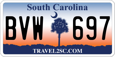 SC license plate BVW697