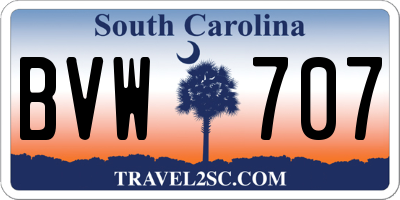 SC license plate BVW707