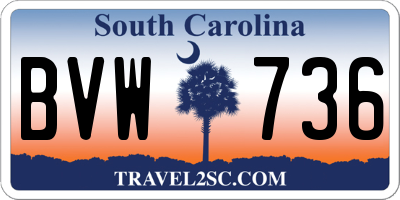 SC license plate BVW736