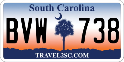 SC license plate BVW738