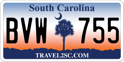 SC license plate BVW755