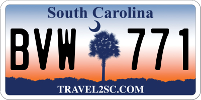 SC license plate BVW771