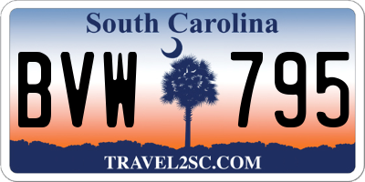 SC license plate BVW795