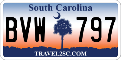 SC license plate BVW797