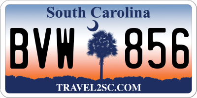SC license plate BVW856