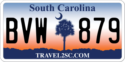 SC license plate BVW879
