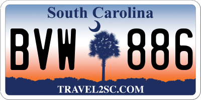 SC license plate BVW886
