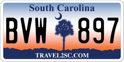 SC license plate BVW897