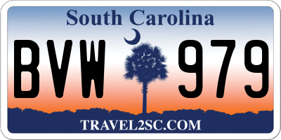 SC license plate BVW979