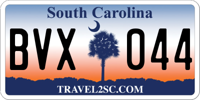 SC license plate BVX044