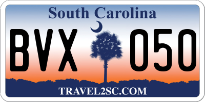 SC license plate BVX050