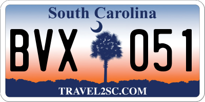 SC license plate BVX051