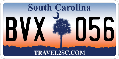 SC license plate BVX056