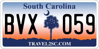 SC license plate BVX059