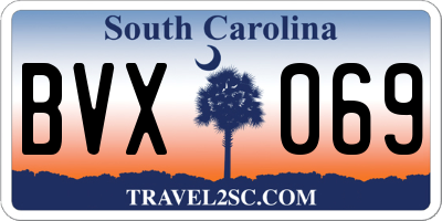 SC license plate BVX069