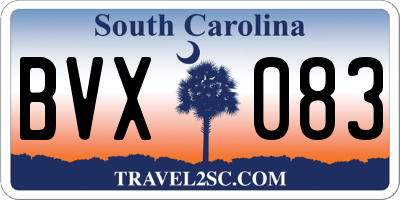 SC license plate BVX083