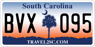 SC license plate BVX095