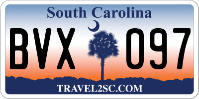 SC license plate BVX097