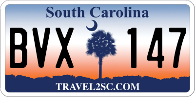 SC license plate BVX147