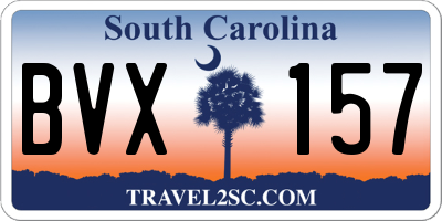SC license plate BVX157