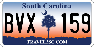 SC license plate BVX159