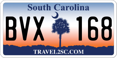 SC license plate BVX168