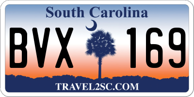 SC license plate BVX169